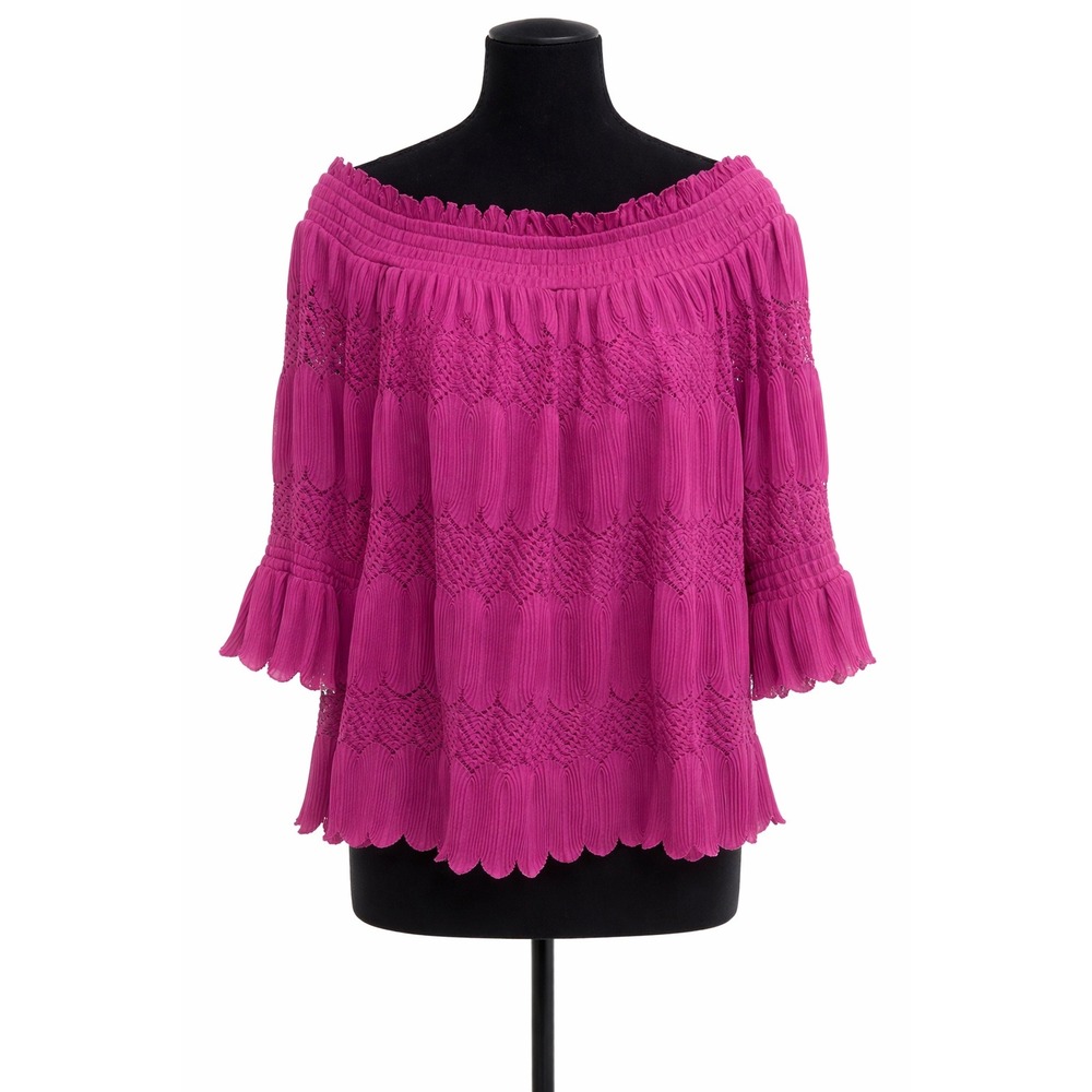 Lane Bryant Purple Blouse Chic and Stylish Off Shoulder Size 14/16‎ - Picture 6 of 6